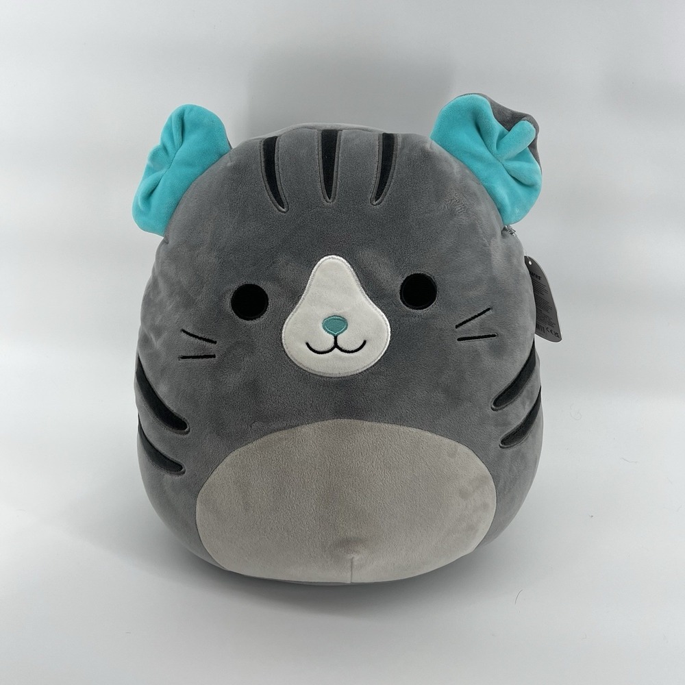 Original Squishmallows Selly the Cat 14" Gray Stuffed Plush Toy‎ 2023 New w/ Tag